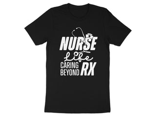 Nurse Life Caring Beyond RX Graphic T-Shirt product