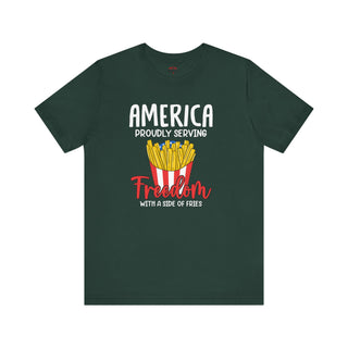 Freedom with Fries ā Sarcastic Patriotism T-Shirt