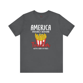 Freedom with Fries ā Sarcastic Patriotism T-Shirt