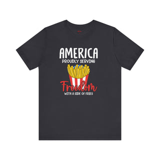 Freedom with Fries ā Sarcastic Patriotism T-Shirt