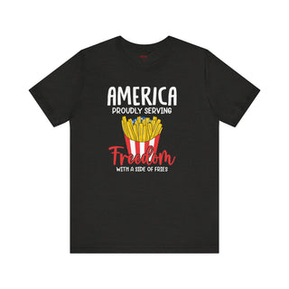 Freedom with Fries ā Sarcastic Patriotism T-Shirt