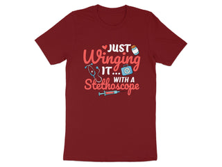 Winging It With a Stethoscope Printed Shirt product