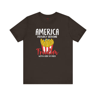 Freedom with Fries ā Sarcastic Patriotism T-Shirt