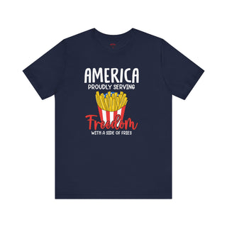 Freedom with Fries ā Sarcastic Patriotism T-Shirt