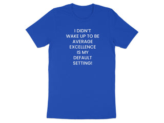 Inspirational quote on blue casual wear product type