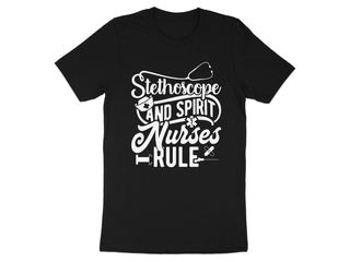 Stethoscope and Spirit Nurses Rule T-Shirt product type
