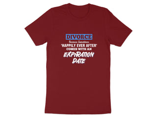 The hilarious divorce themed novelty t-shirt product