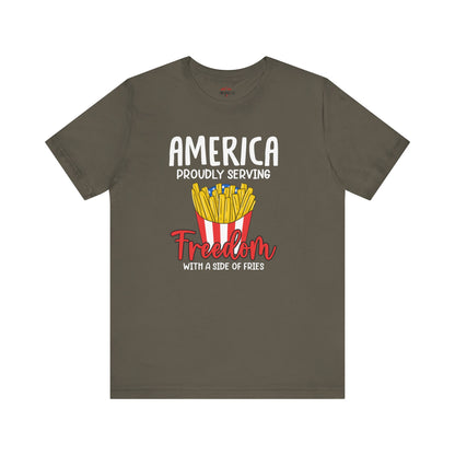 Freedom with Fries – Sarcastic Patriotism T-Shirt