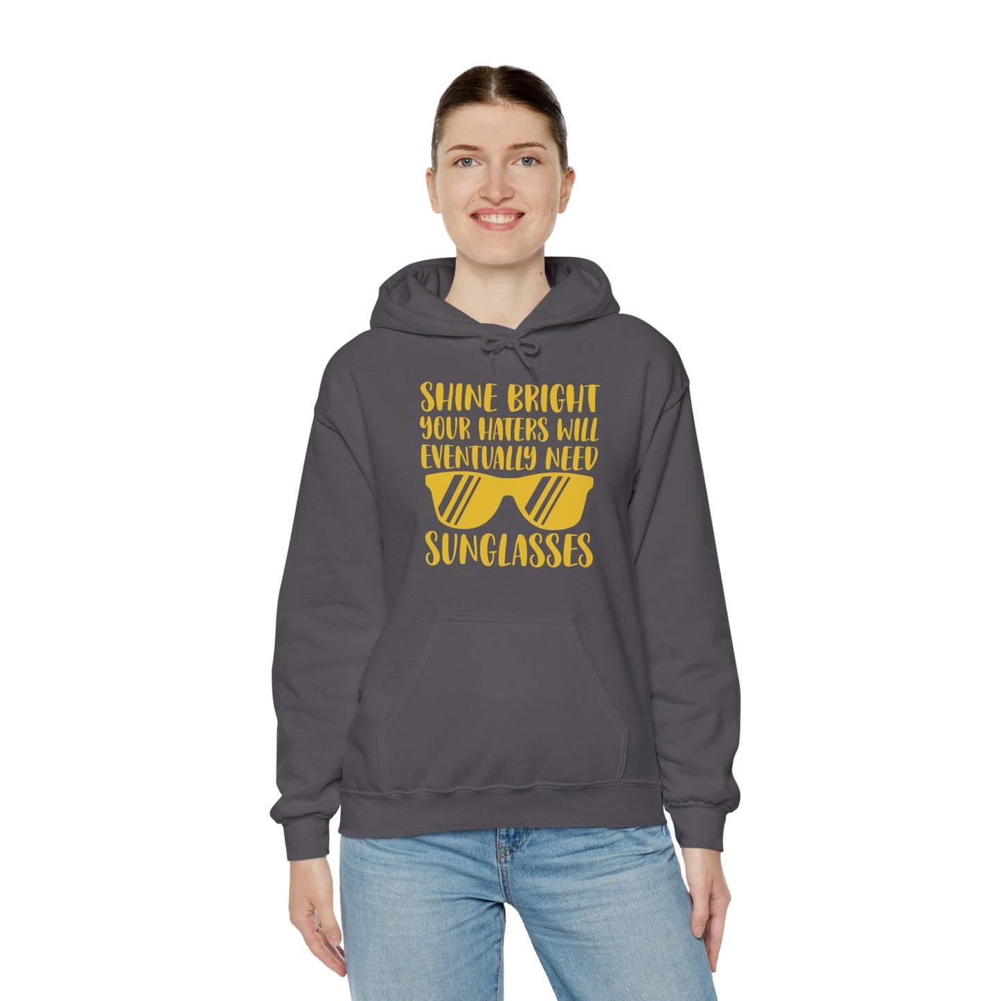 🕶️ Iconic Hoodie: Shine Bright – Your Haters Will Eventually Need Sunglasses 🕶️