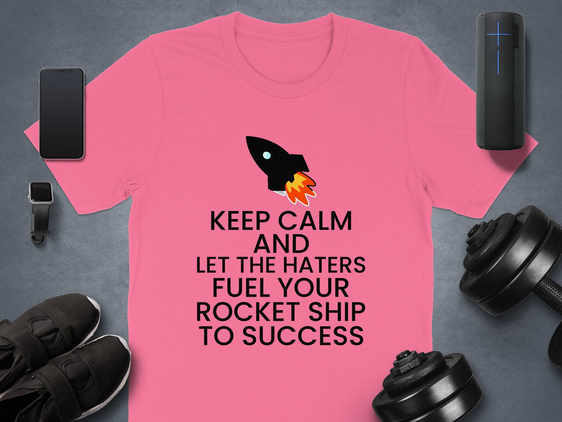 Keep Calm and Let The Haters Fuel Your Rocket Ship To Success T-Shirt